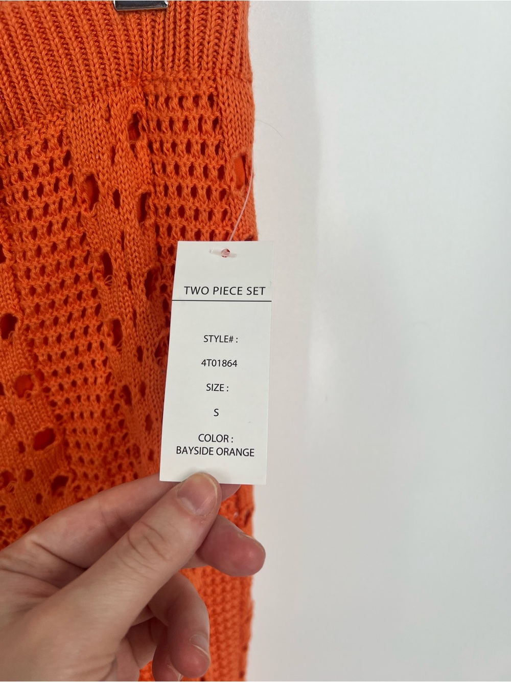 Olive & Oak Orange Crochet 2PC Halter & Maxi Skirt Set Size S NWT - Picture 13 of 13